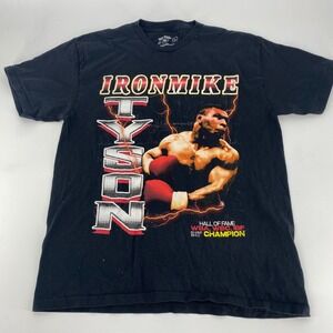 Mike Tyson Iron Mike Collection Graphic T Shirt Mens Size Large Black Boxing